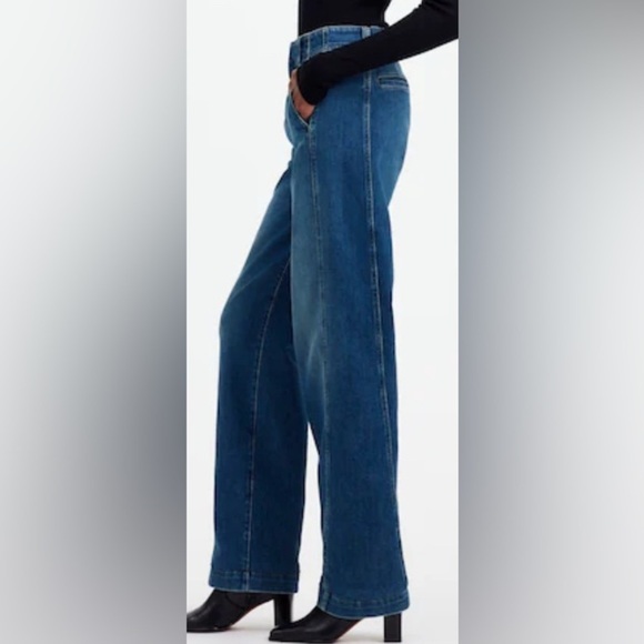 Madewell Tapered Denim Trouser Jeans Blue Size 30 - Picture 3 of 10